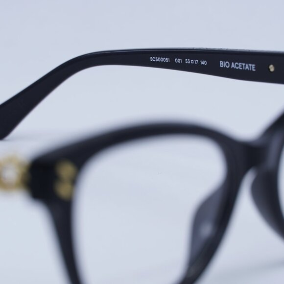🕶️ New Stella McCartney SC50005I 001 Eyeglasses - Black/Gold Frame 53mm - Picture 6 of 10